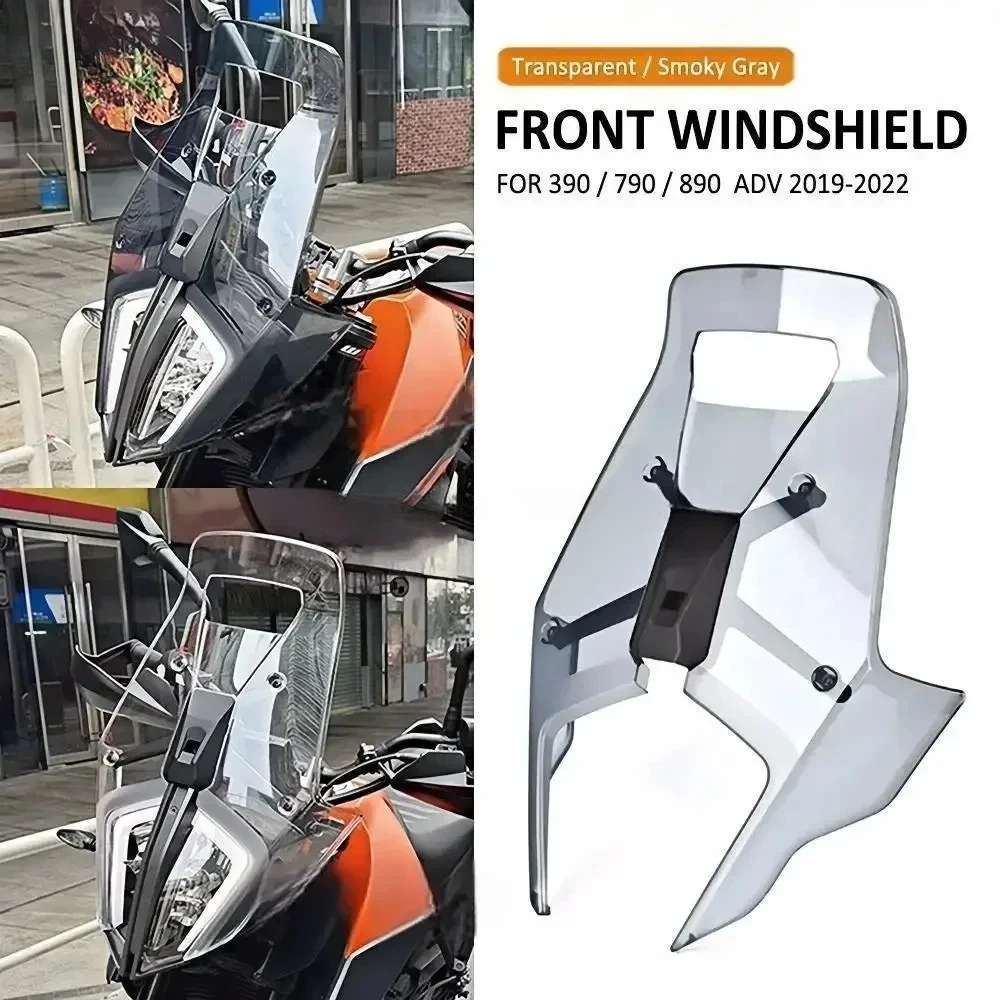 

Для 390 790 890 ADV Adventure 790adv 2019-2022 2020 мотоциклетное акриловое лобовое стекло Rally, ветровой дефлектор, экран, лобовое стекло