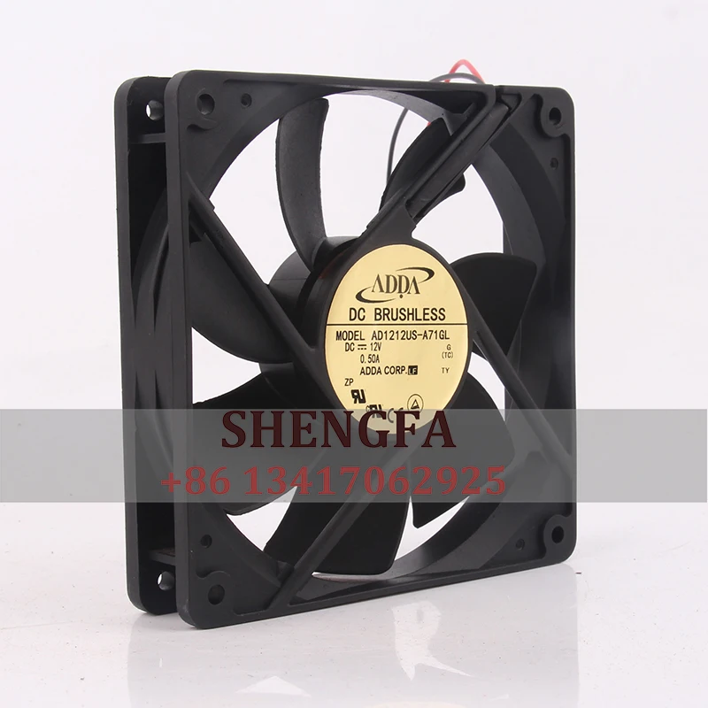 ADDA Case Fan AD1212US-A71GL 120*120*25MM 12V 0.50A 12CM 12025 High Airflow Chassis Cooling Fan