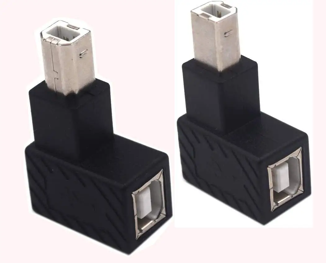 

Адаптер для принтера Traodin 90-градусный USB B, 2 упаковки USB 2.0 Type-B «папа-мама» угловой адаптер для печати и удлинения данных вверх и вниз