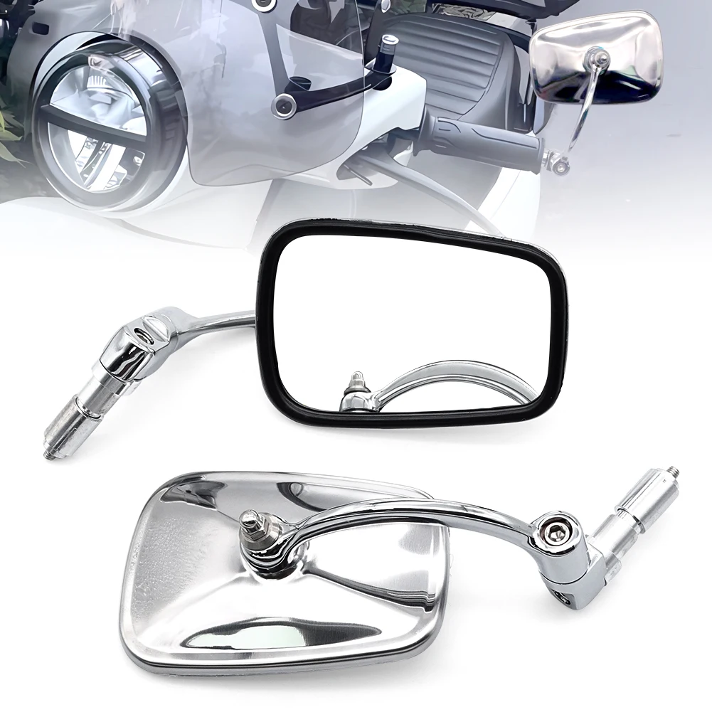 

Зеркала для мотоцикла 7/8 "22 мм, руль, квадратное боковое зеркало заднего вида Cruiser Chopper Cafe Racer Old School Bobber