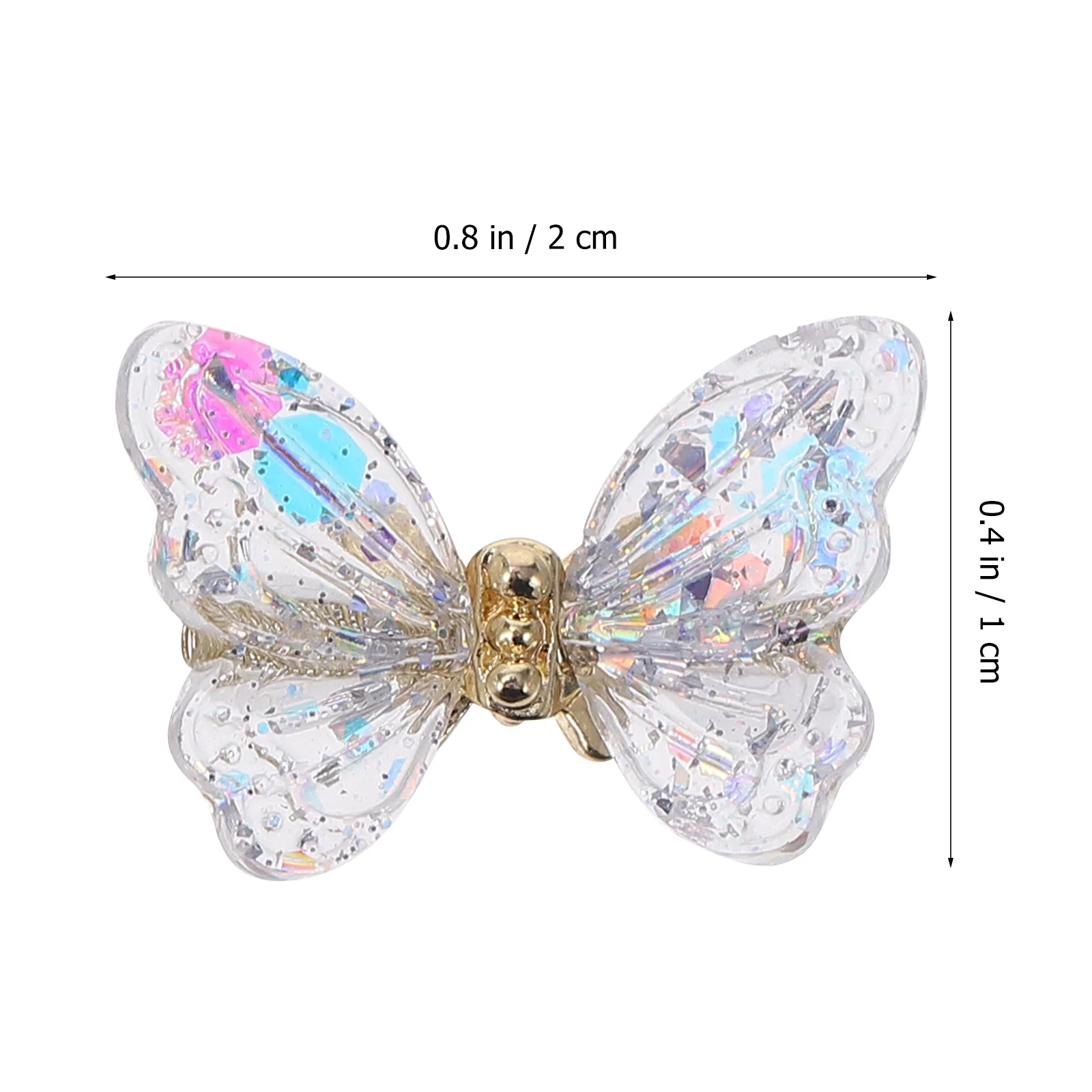 4 Pcs Butterfly Nail Accessories D Stickers 3D Zircon Charms Notebook Decoration