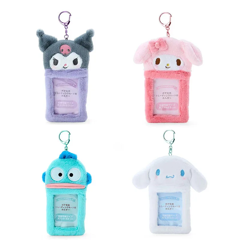 Cartoon Sanrio Kuromi Melody Photo Card Holder Bus Card Bank Id Card Protective Display Sleeves Students Bag Pendant Gifts