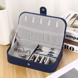Portable PU Leather Travel Jewelry Organizer Box Storage Case Earring Ring Necklace Jewelry Storage Case Display Holder Woman