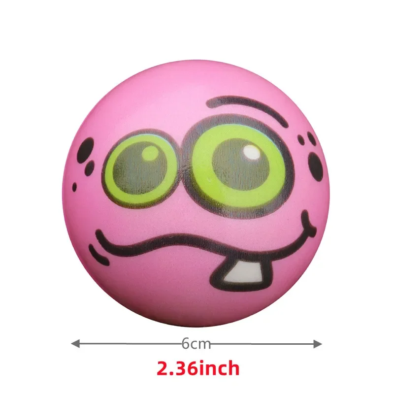 Kids Expression Soft Balls Toy Funny Sponge Stress Ball Squeeze Smiley Face Grimace PU Foam For Kids For Adults Sports Toy Ball