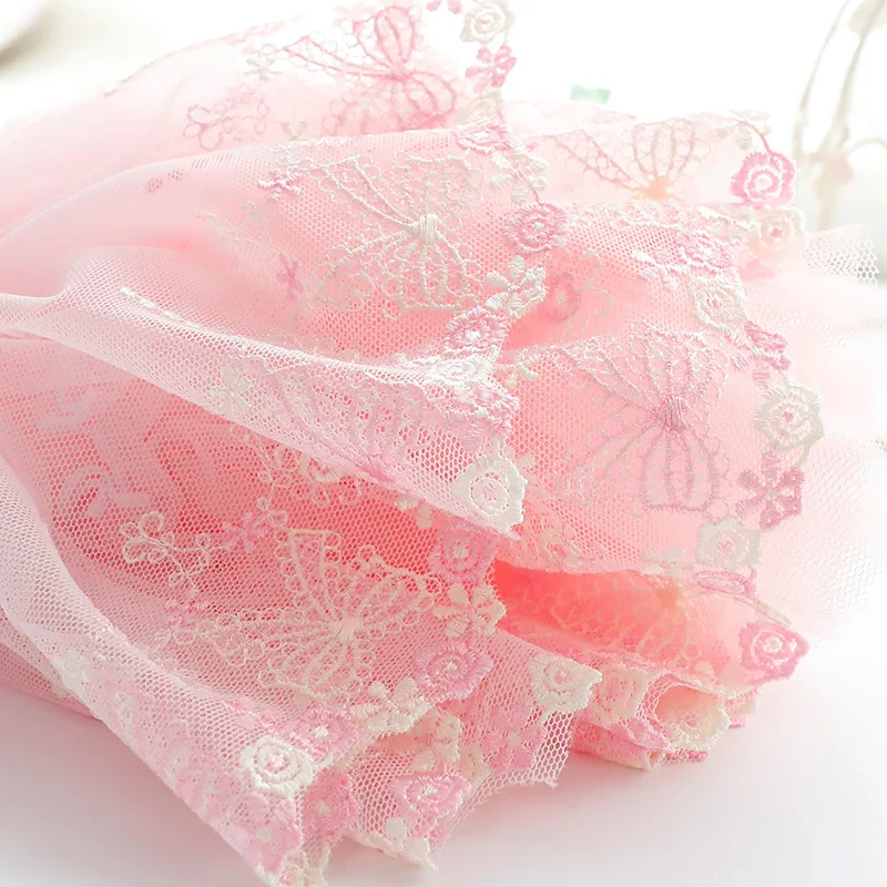 Pet Dog Clothes Pink Embroidery Wedding Dress for Dogs Clothing Cat Small Summer Girl Bowknot Gauze Chihuahua Pet Products 2023