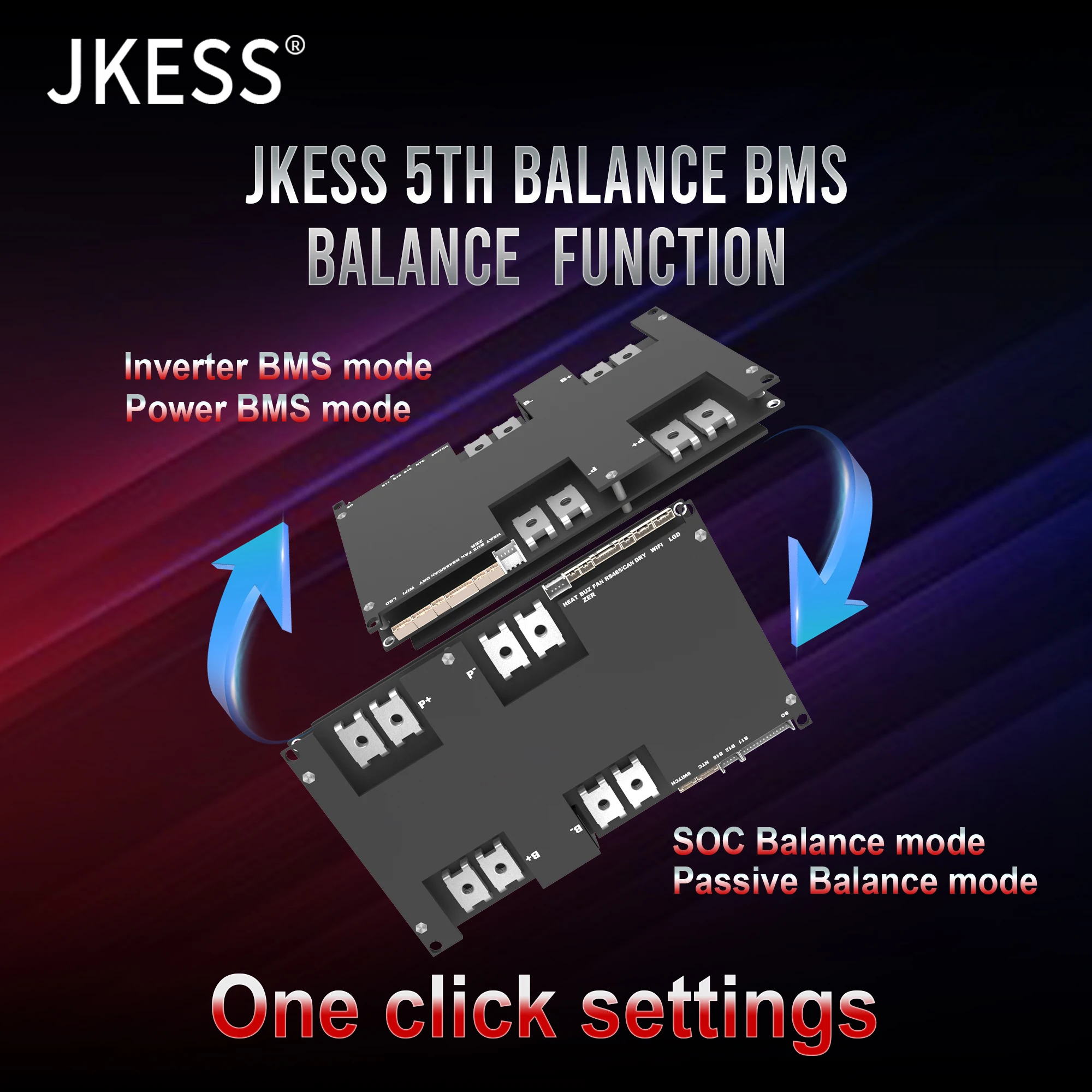 JKESS 8S150A SOC Balance Bms HEAT CANBUS Parallel Series Connection 4S 5S 6S 7S 8S 12V 24V Lifepo4 Li-ion LTO for Growatt Deye