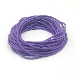 New 3m/6m/10m/20/50m Solid Core Pole Elastic Purple Diameter 2.2mm Fishing Lines Latex Tube Retention Rope Fishing Tackles