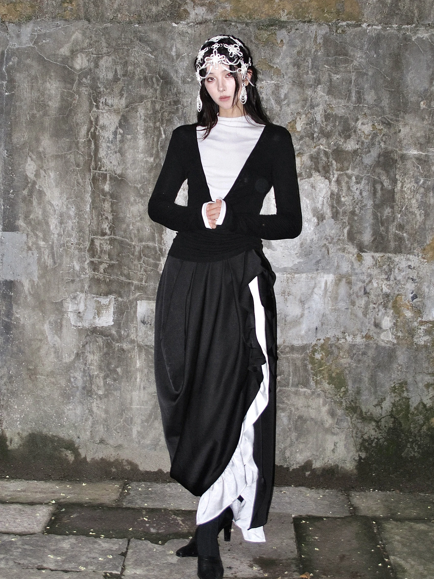 

WHYNOTDANCE God's Song 3D индивидуальная плиссированная юбка Bla белого цвета, женская повседневная одежда из полиэфирного волокна с разрезом по бокам