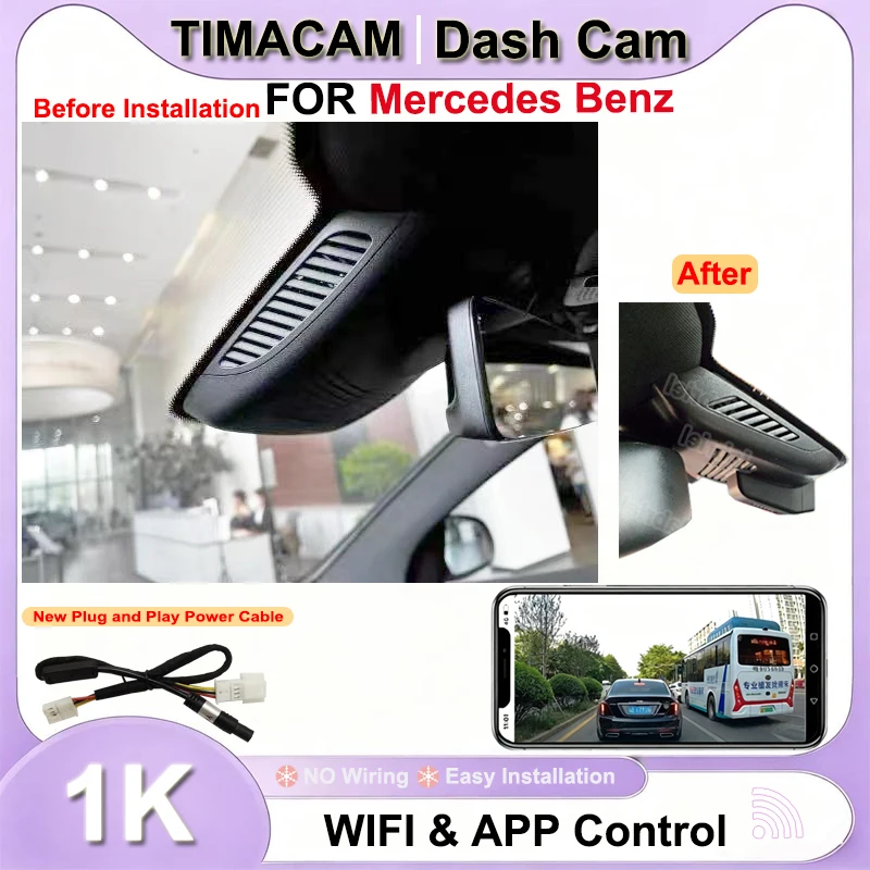 1080P Dash Cam for Mercedes Benz C Class 200d 220d 250d 200 250 300 w205 c204 c205 2014-2018 GLC x253 C253 glc43 glc63 c43 c63