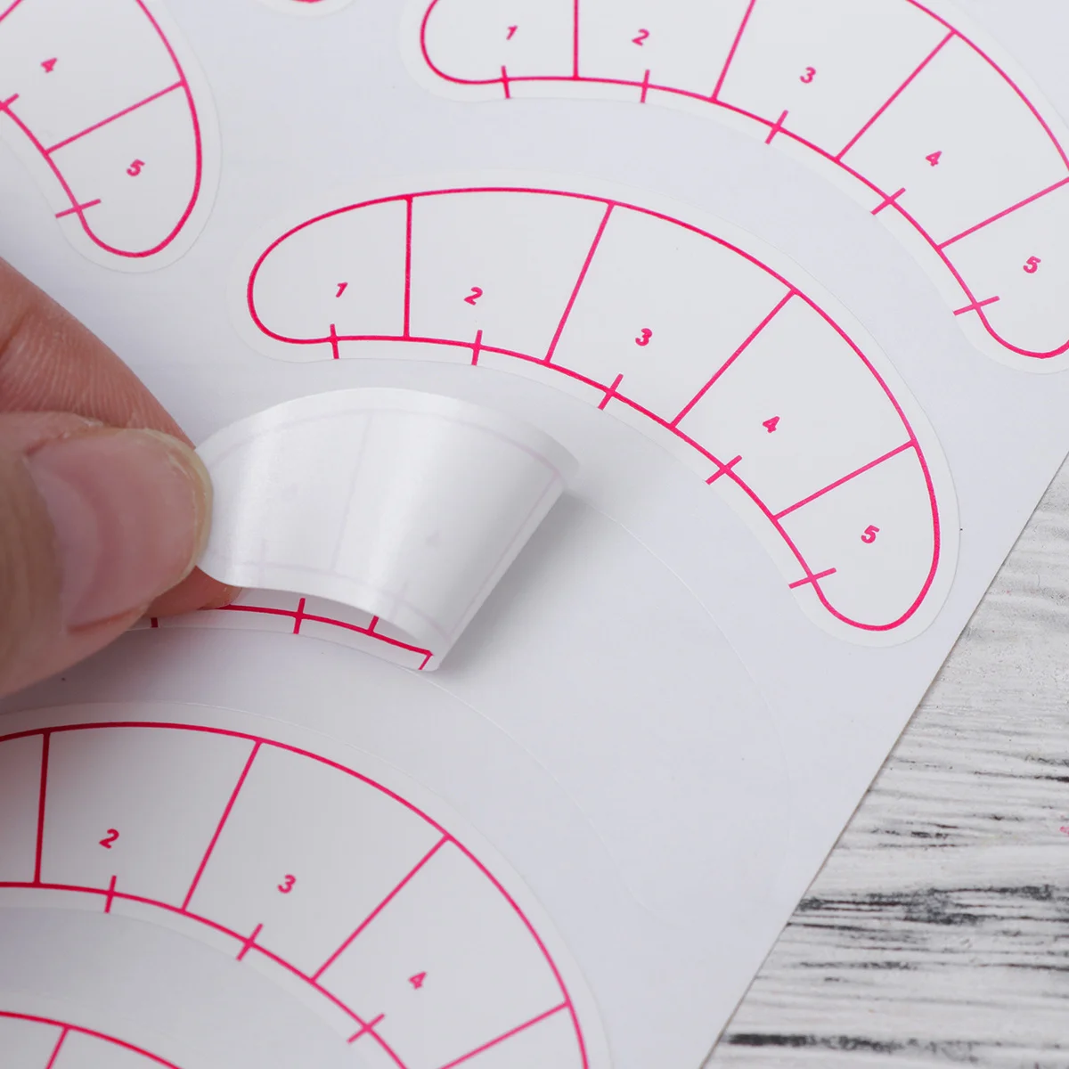 

1 Pack 5-Point Eyelash Isolation Stickers Fiber Material Lightweight For Eyelash Extension Practice Sticker Grafted Eyelashes