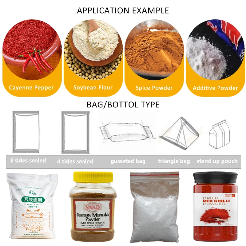 Máquina de embalagem semiautomática de aço inoxidável com entrega rápida, 10-5000g, alimentação de café, leite em pó