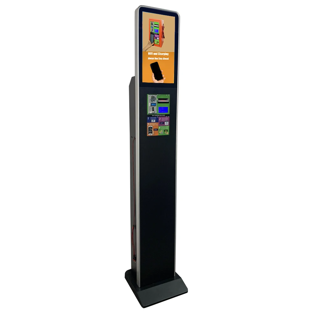 

Business Network Service 18.5 Inch Indoor Advertising Display Screen Kiosk Restaurant Mobile Charging WiFi Vending Machine