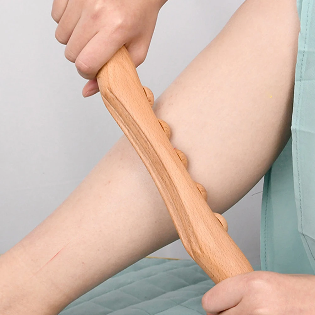 

Massage Stick Natural Beech Body Roller For Back Shoulder Pain Relief Portable Practical Body Massage Rod Massager Tool
