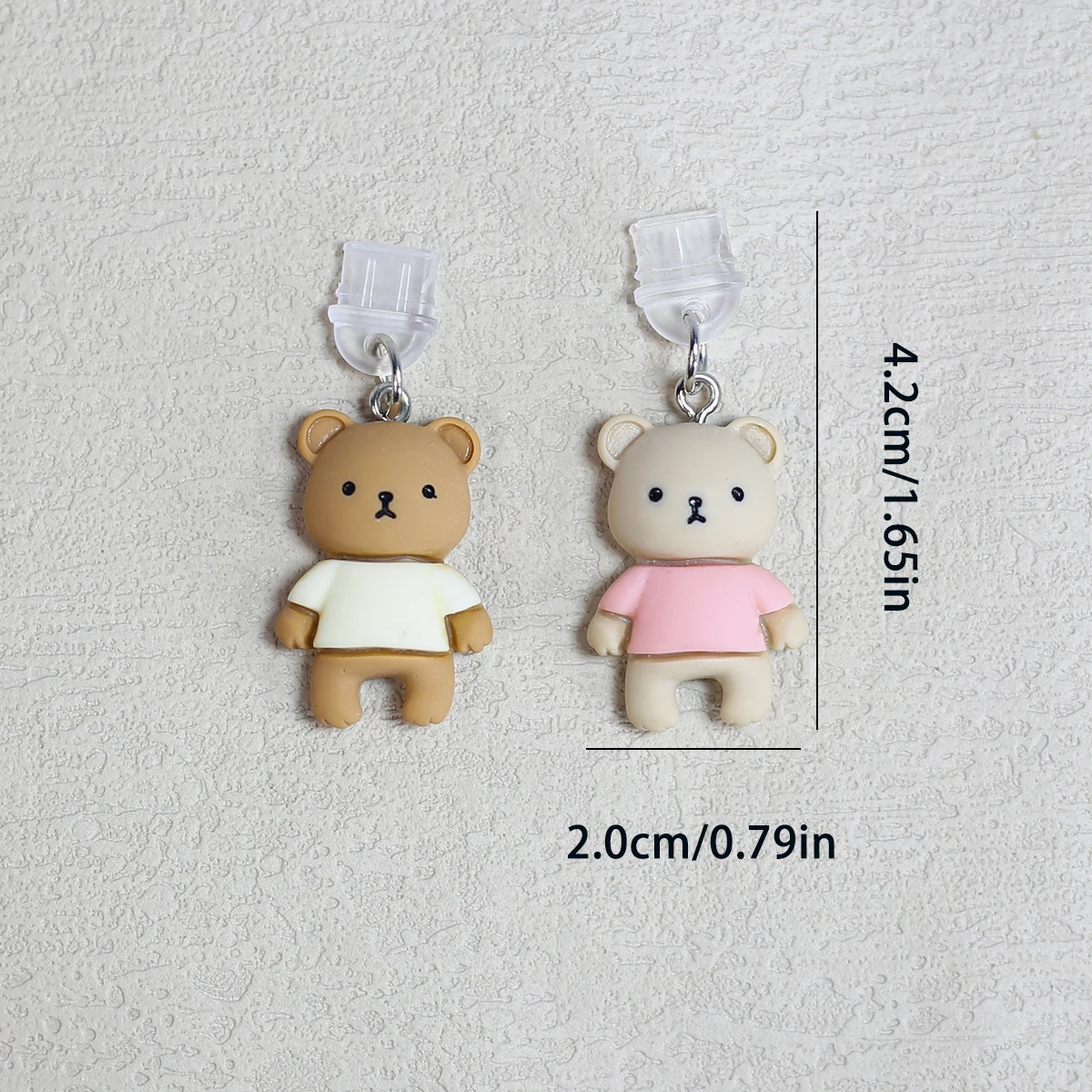 Bear pendant phone dust cap charging head decoration for iPhone/or Samsung/Type-C port phone dust prevention