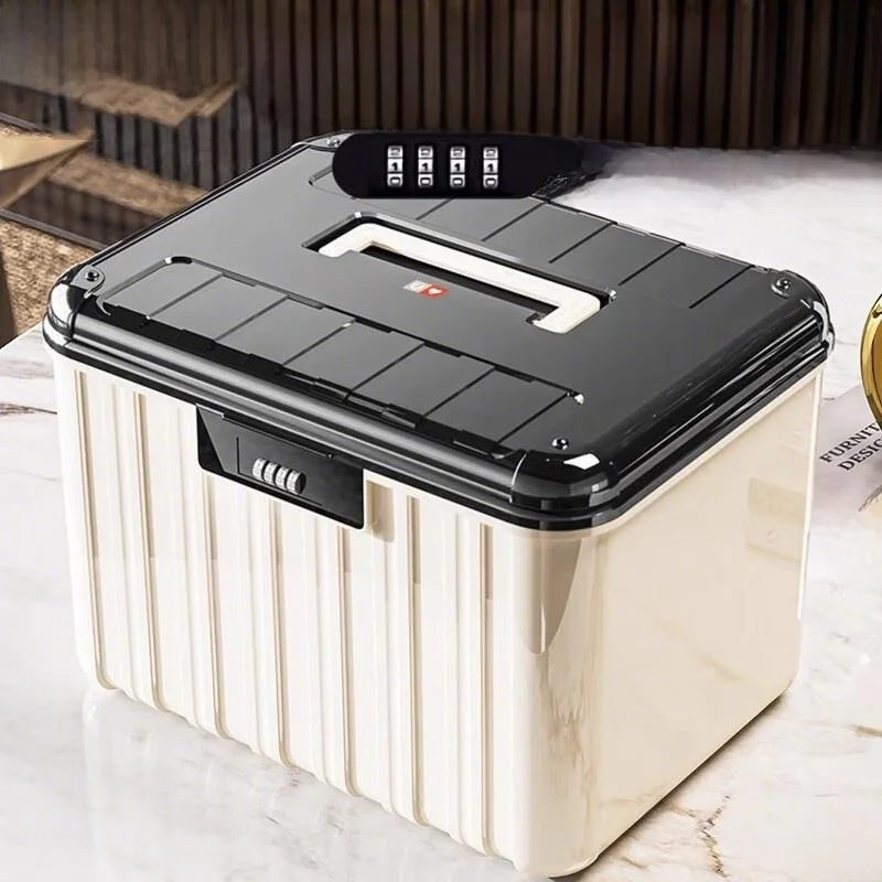 

Большой вместительный сейф-кейс для ценностей и медикаментов, переносной, с отделениями, на пароле, европейский стиль, с двойными дверцами