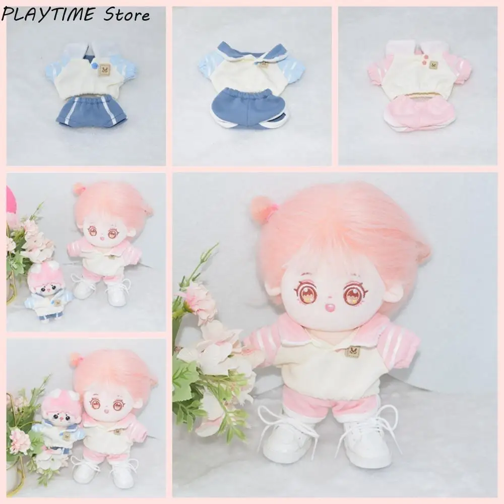 

10cm Fashion Doll Clothes Cartoon Pattern Jackets Baseball Uniform Cotton Stuffed Dolls Playing House Toy DIY Doll Accessories