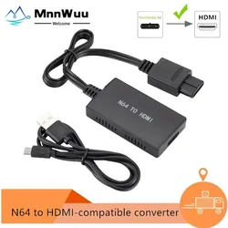 MnnWuu 1080P N64-HDMI 호환 변환기 게임 어댑터 Nintend N64/SNES toHDMI 호환 변환기 플러그 앤 플레이