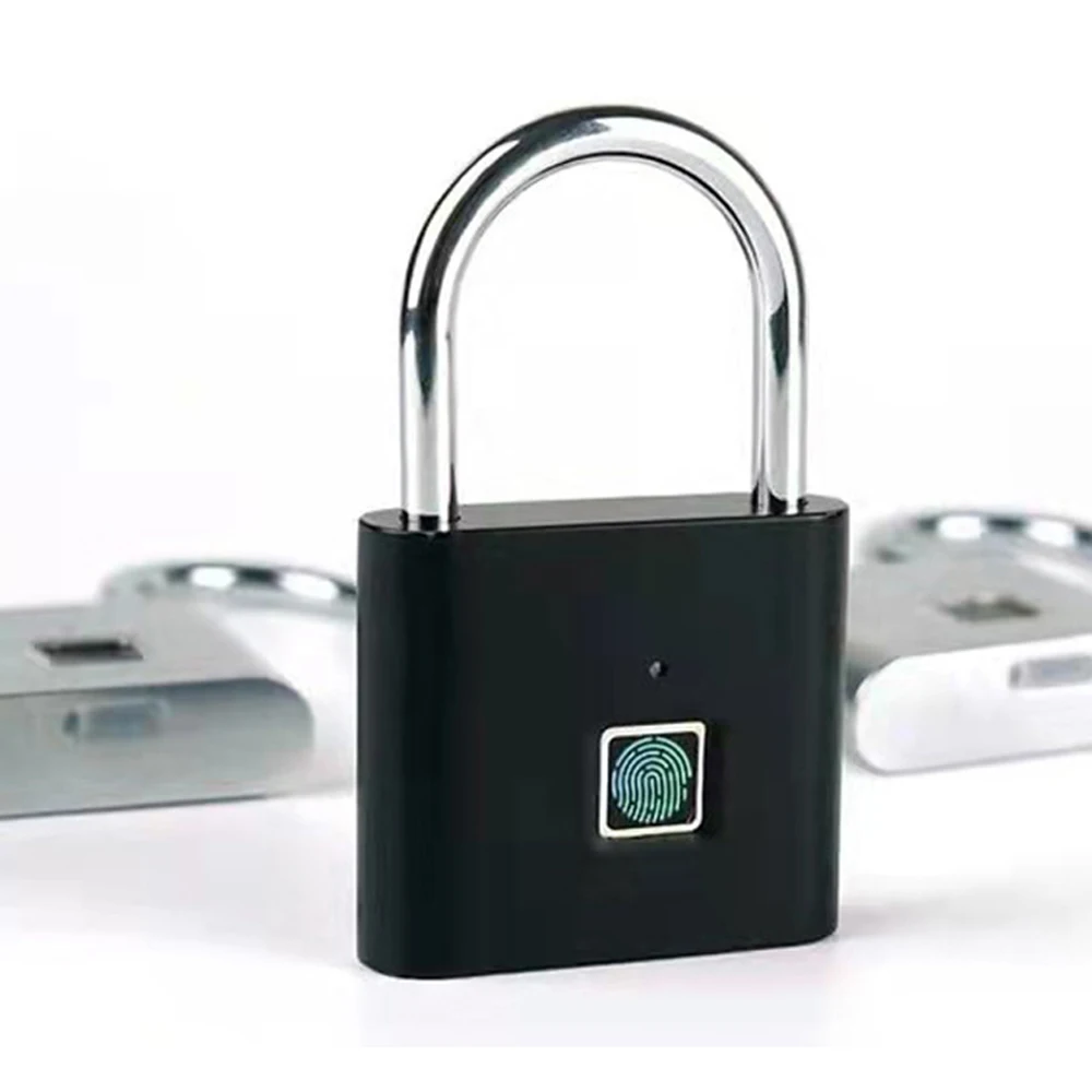 USB-Type C Smart Padlock: Keyless Electronic Fingerprint Access with Quick-Touch Thumbprint – For Luggage & Cabinets