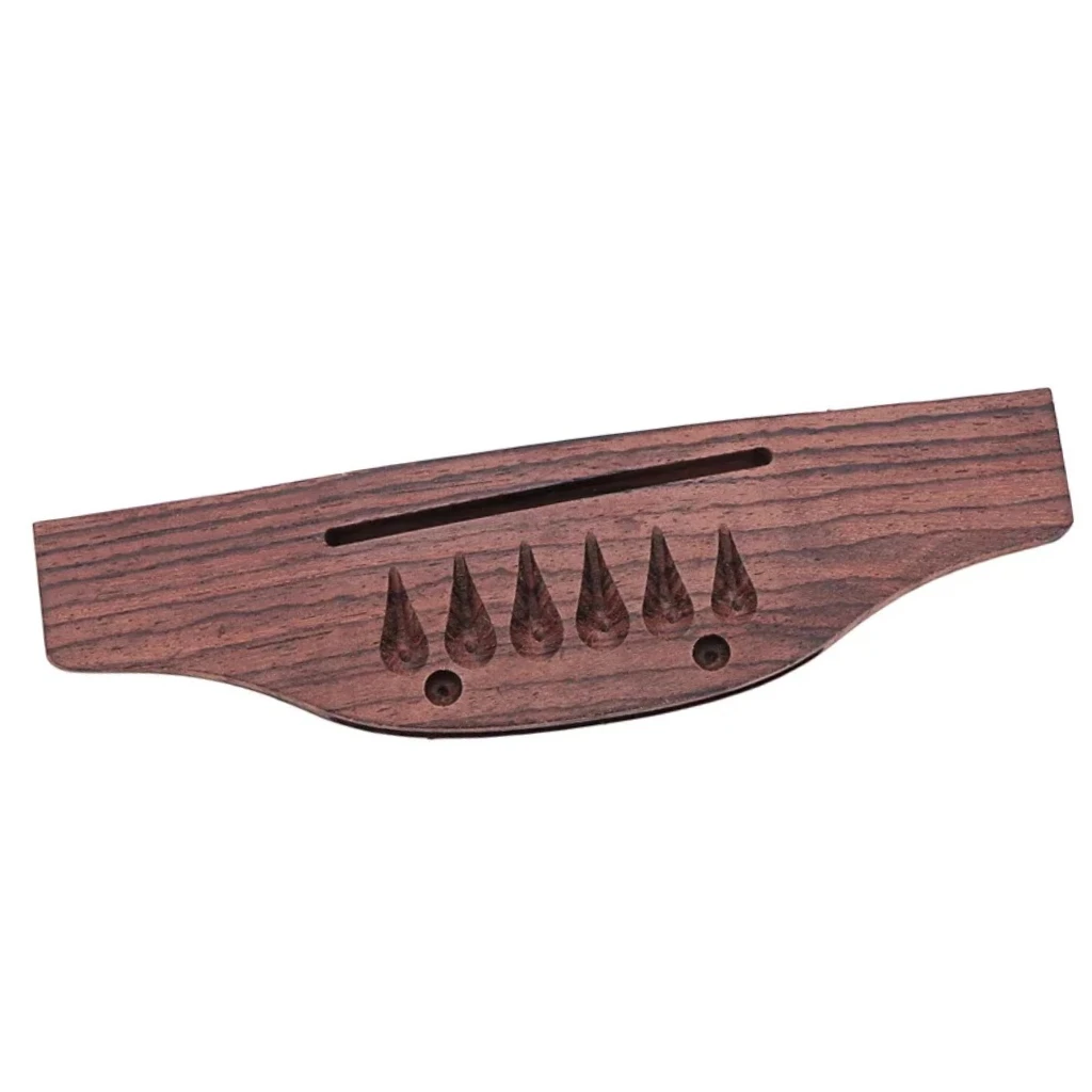 1PC Rosewood Acoustic Guitar Bridge Saddle for 6-String Standard/Nylon Guitars - Replacement Part