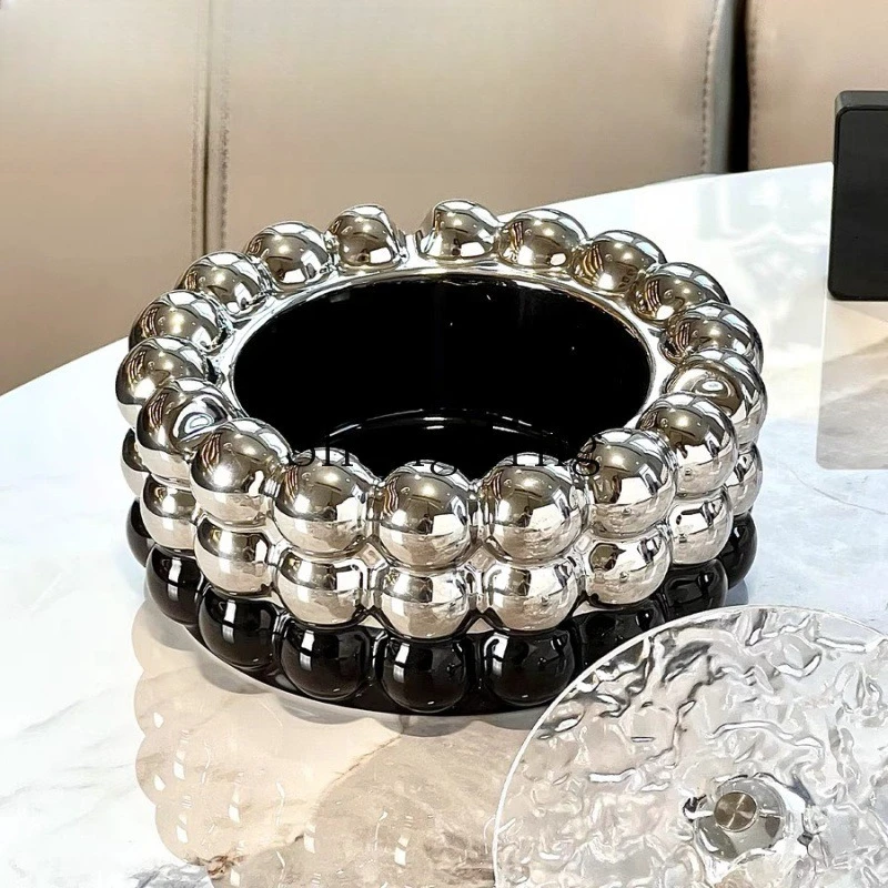 FG light luxury ashtray home living room advanced sense creative personality high-end atmosphere gray desktop ornament