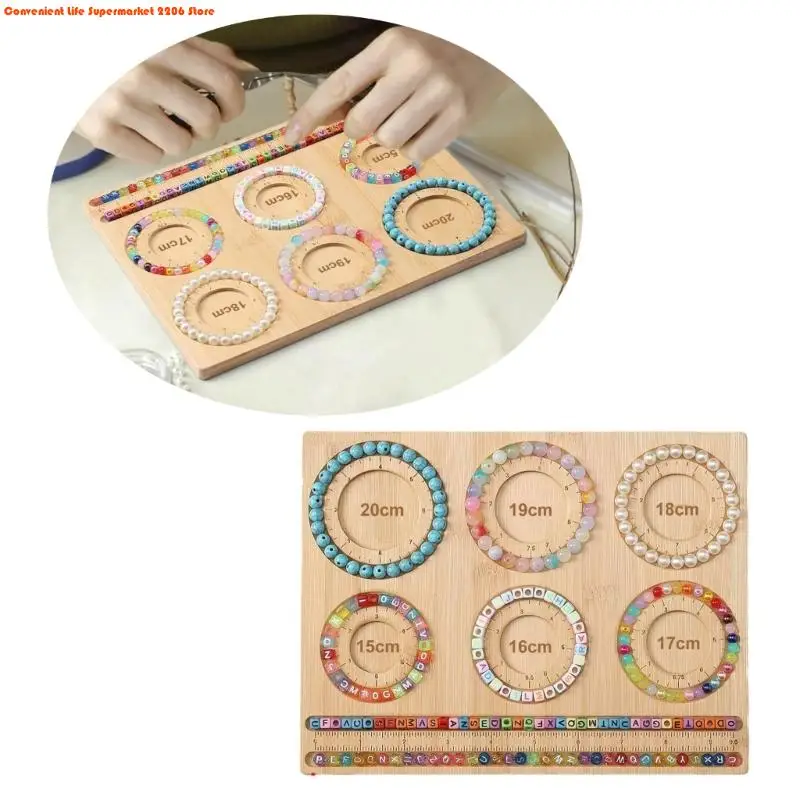 Convenient Bead Mat Tray Wood Bead Board for Jewelry Making Beading Tray DIY Craft Essential Tool for Jewelry Crafters
