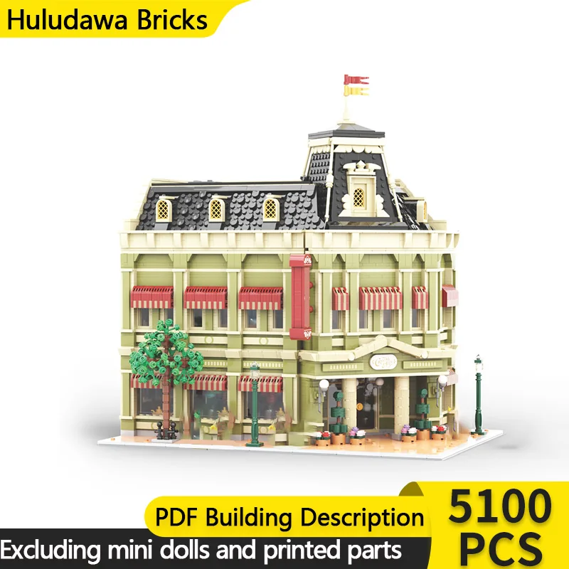 

City Street View Model MOC Building Brick Crystal Arts Shop Modular Technology Children Holiday Gifts Assemble Toys Suit