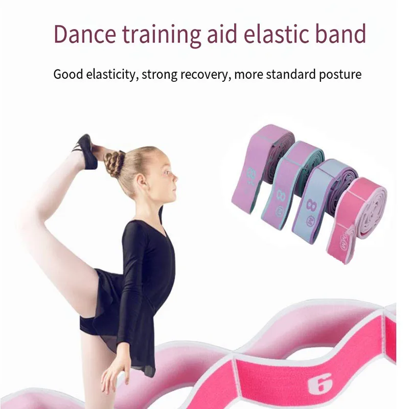 Dance Yoga Pilates Aids With Dance Correction Elastic Band Training Band Segmented Asana Tension Back Stretching Resistance Band