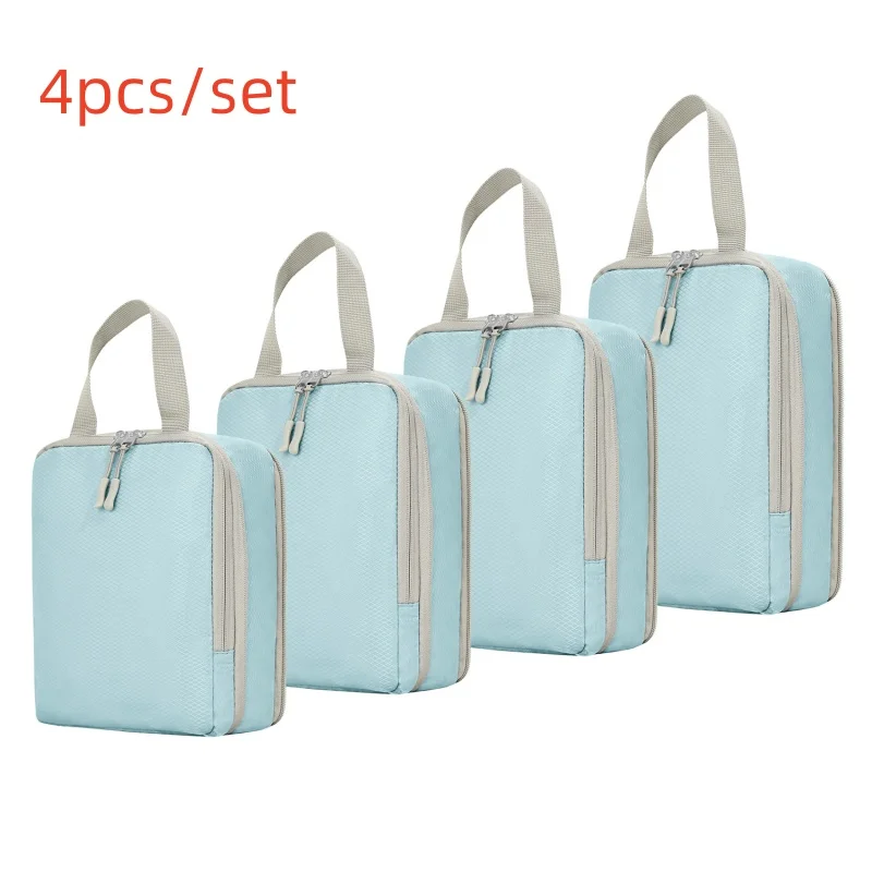 4Pcs Packing Cubes for Travel Compression Packing Cube Set Ultralight Compression Packing Cubes Packing Organizer Drawer Bags