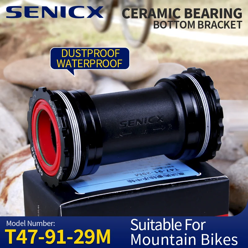 

SENICX Fit for SRAM DUB Bottom Bracket Mtb High Quality Ceramic Bicycle Central Shaft T47 for Mountain Bike Cranks 28.99mm Axis