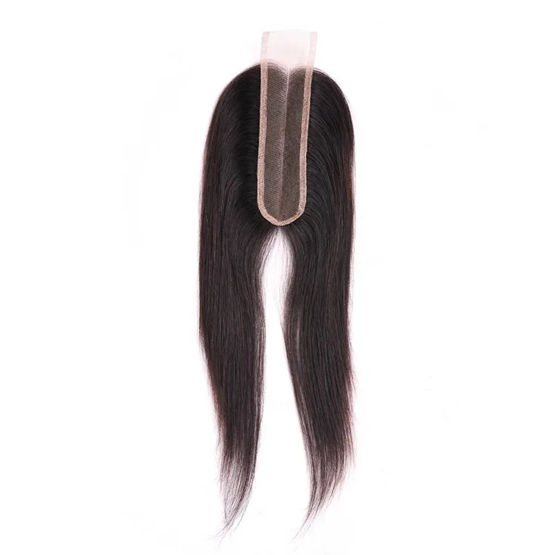 Brazilian Human Hair 2X6 Lace Closure Straight 10-24inch Middle Part