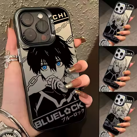 Anime Blue Lock Phone Case for Oppo A78 A74 A60 A58 A57 A38 A17 A3x Reno 12 11 F 10 8 7 6 T Z Pro Plus 4G 5G Silver Hard Cover