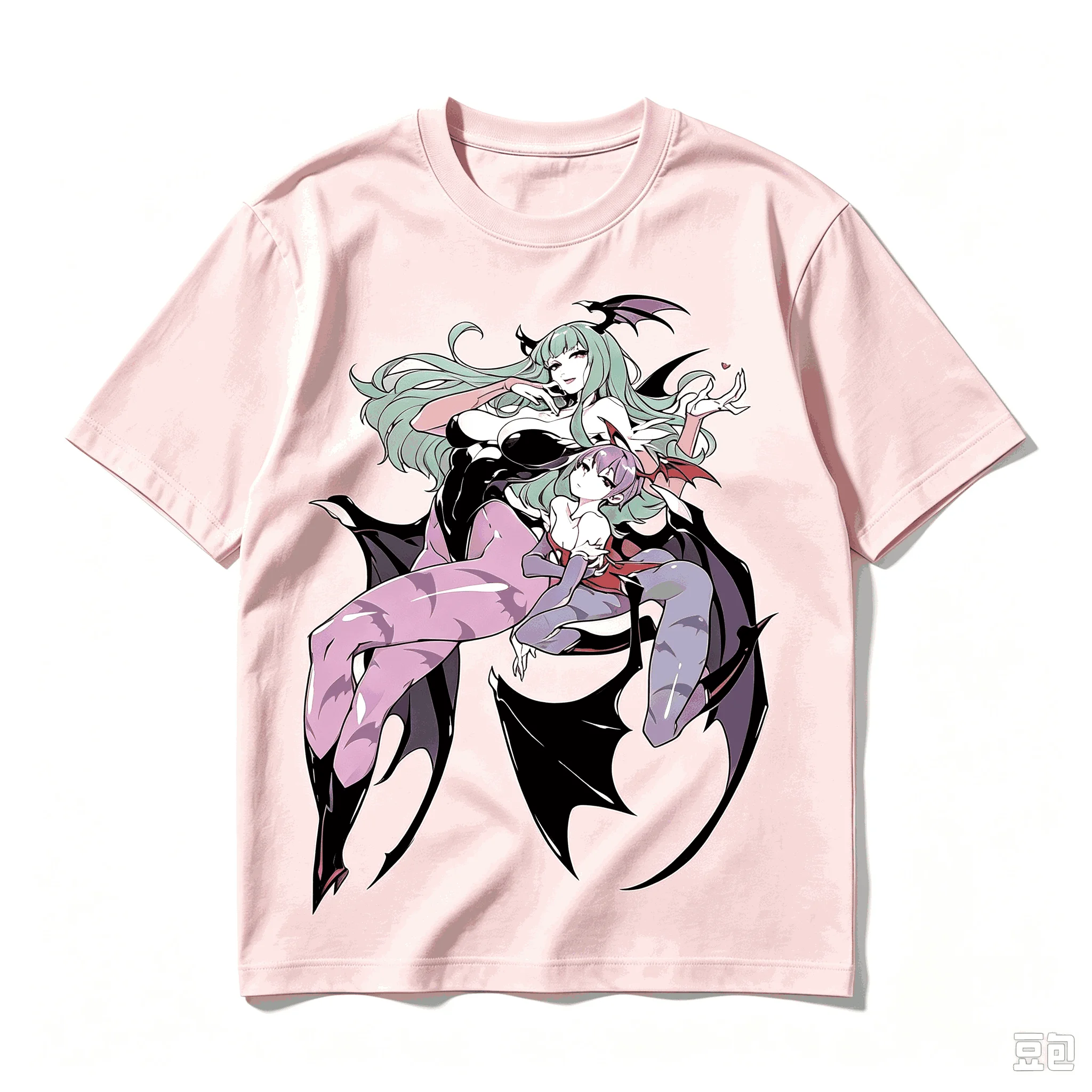 Morrigan Graphic Print Crew Neck T-Shirt for Men Women Oversized Unisex Streetwear Trendy Cotton Fashion Hip Hop high quality