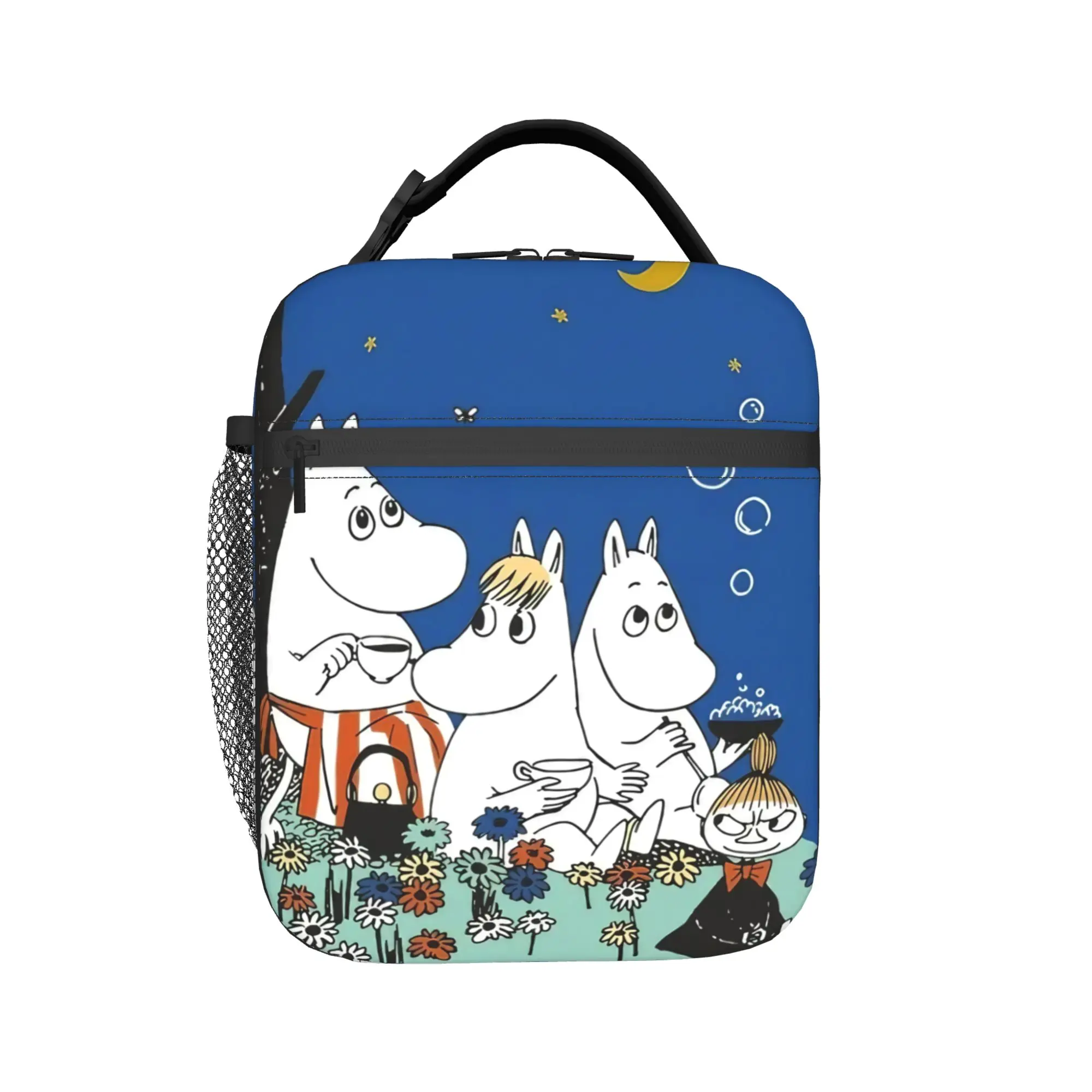 The MOOMINS Night Insulated Lunch Bags Cooler Bag Reusable,Lunch Container  Portable Tote Lunch Box Food Handbags Beach  Outdoor