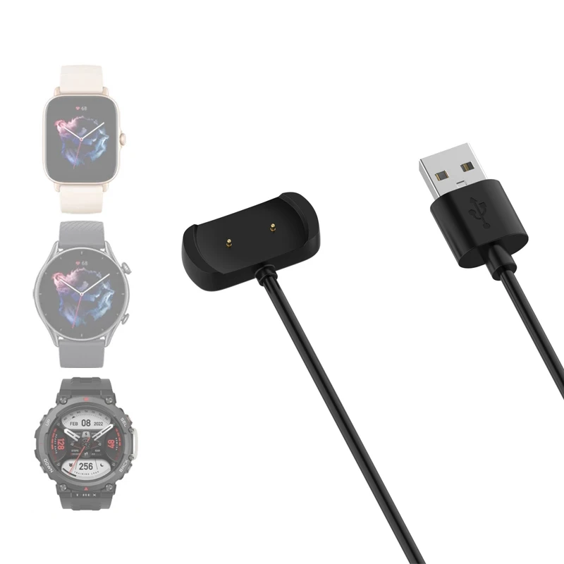 

USB Charging Cable for Amazfit GTS4 GTS3 GTS2e GTS2 Mini GTS GTR 4/3/3pro/2e GTR4 GTR3 GTR2 Bip U T-rex 2 Trex Pro Dock Charger