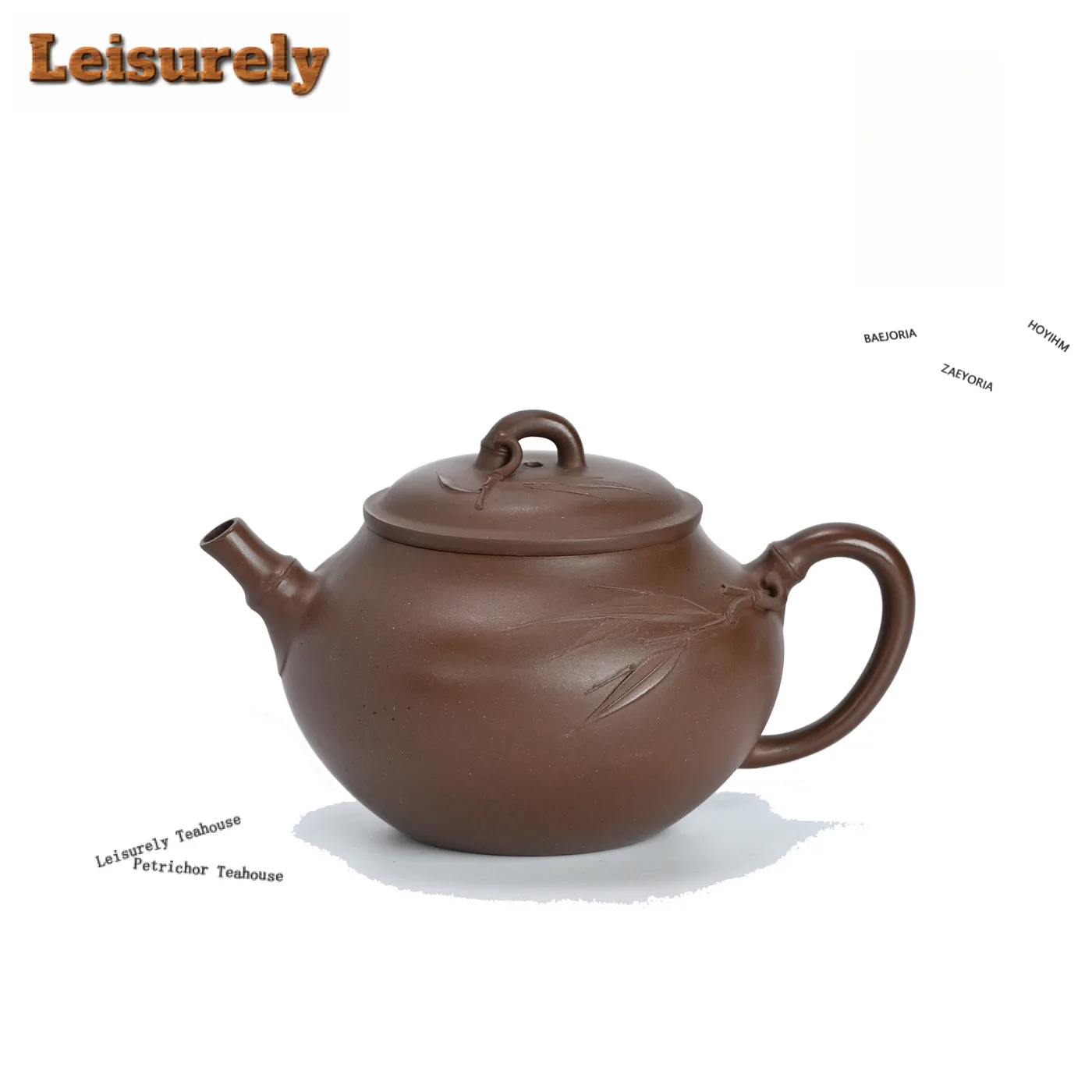 250ml Klassische Yixing Lila Ton-Teekanne, handgefertigt, Bambus-Trommel-Form, Persimon-Kugeln, Roh-Erd-Teekanne, Chinesisches Zisha Tee-Set, Geschenke