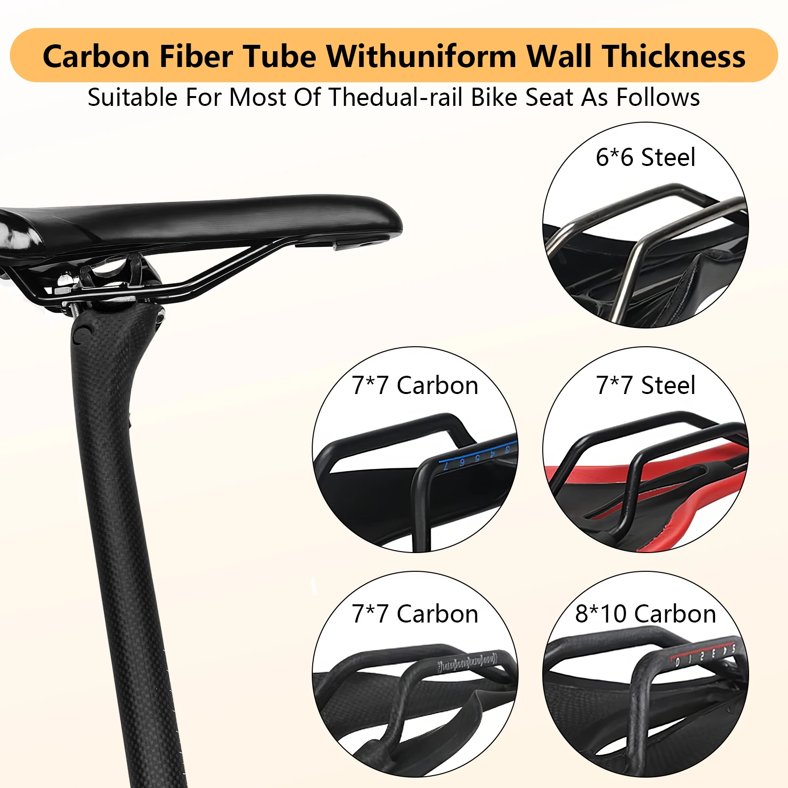 Carbon Seatpost 27.2//30.8/31.6mm matte/Gloss 3k Carbon Fiber MTB/Road Bicycles Carbon Fiber seat post Light seat tube350/400mm