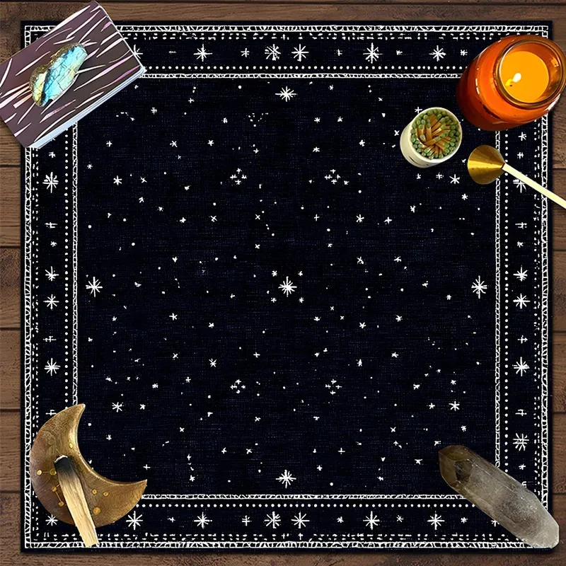 VIKAMA Retro Tarot Card Cloth Art Design Tarot Card Tablecloth Tarot Card Divination Decoration Tablecloth Home Decoration