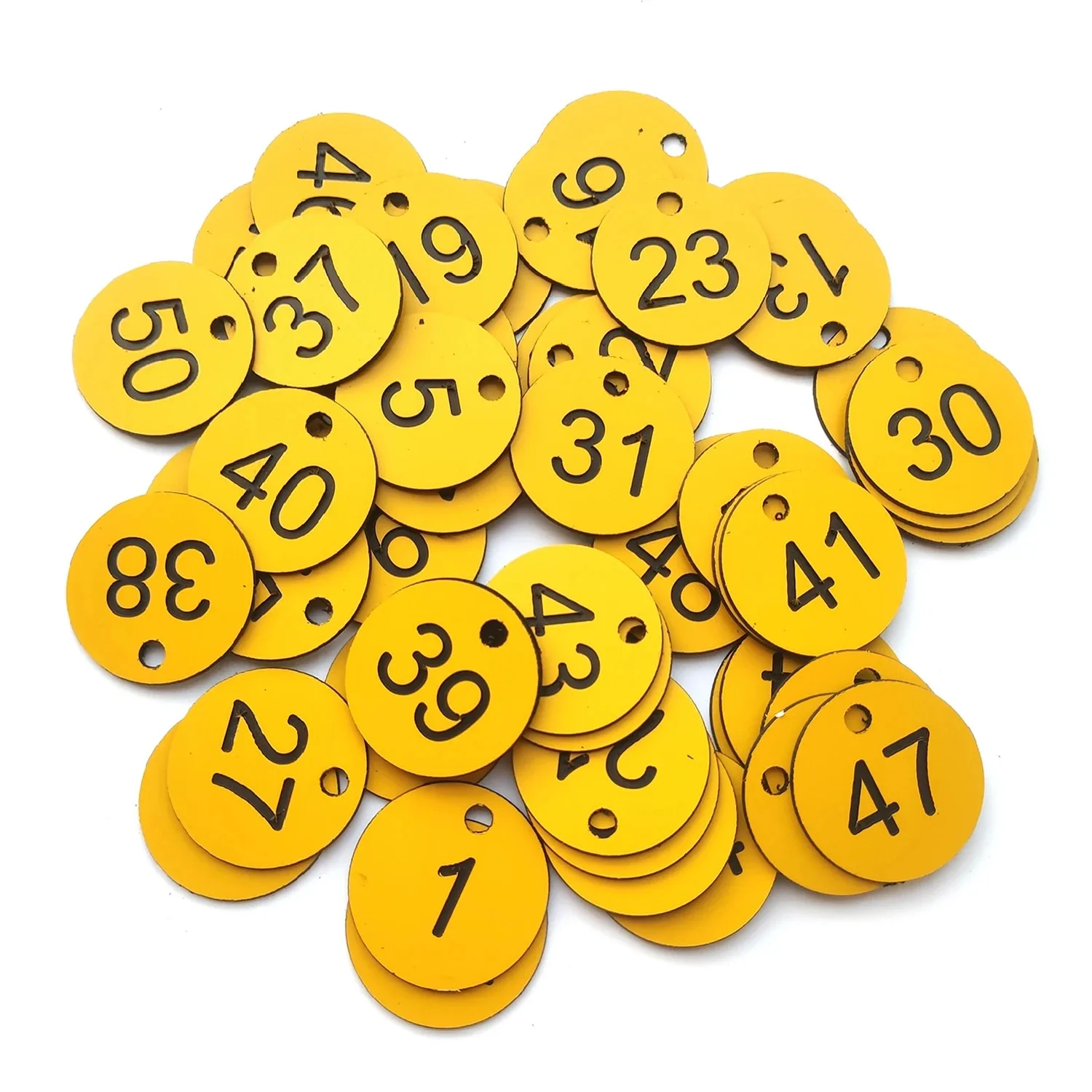 50 pcs Numbered Sign Labels Beehive Tags Bee Box Mark Beekeeping Supply Garden Tool Set Number Plate for Sauna Restaurant