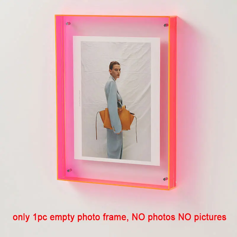 NONE Acrylic Photo Frame Box Transparent 6