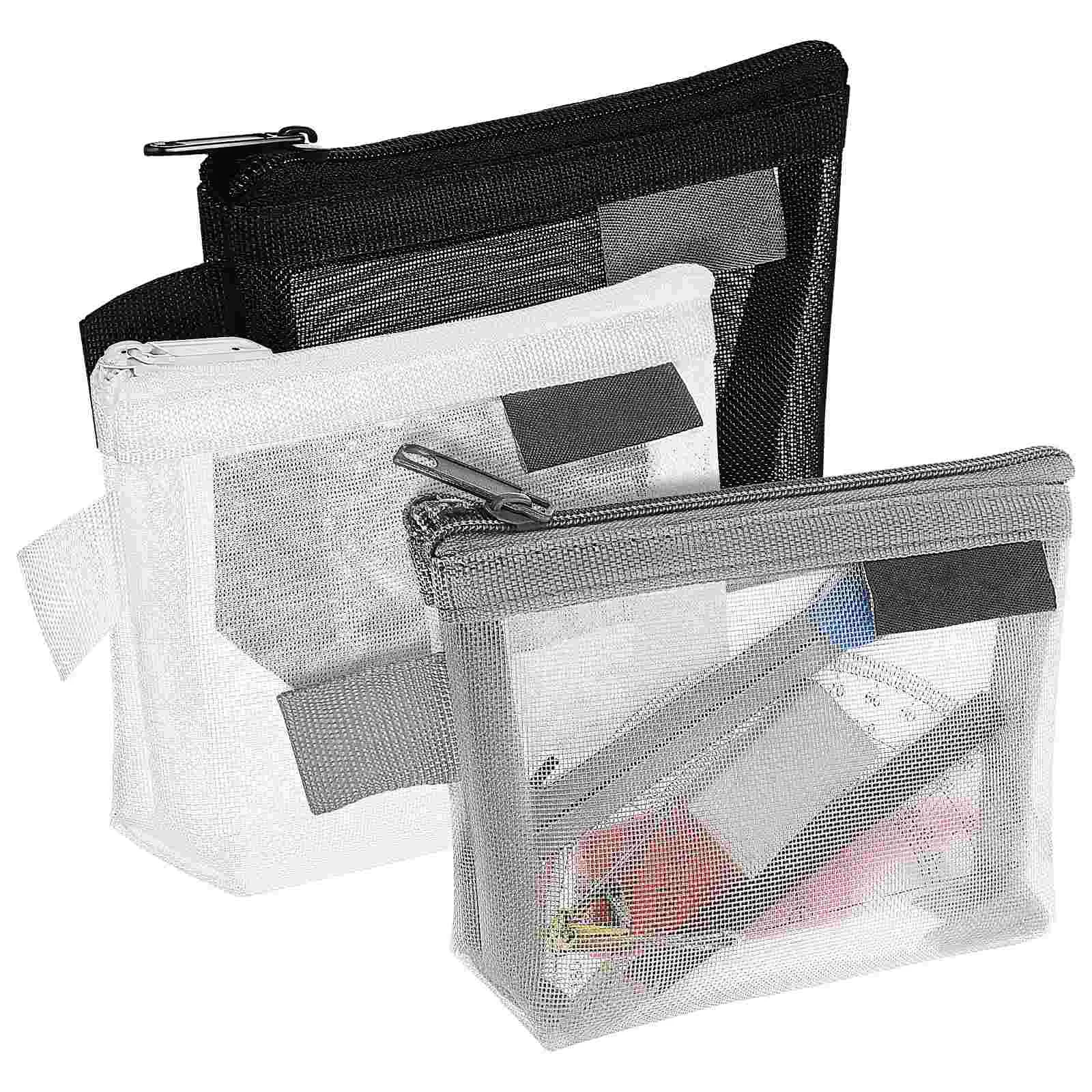 

3 Pcs Purse Organizer Coin Storage Bag Mesh Zipper Pouch Bags Nylon Small for Women