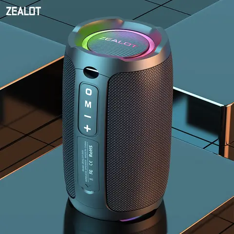 ZEALOT-S49 Portable bluetooth speaker 360°Stereo Sound 20W IPX6 waterproof wireless bluetooth   5.0 Excellent Bass Performace