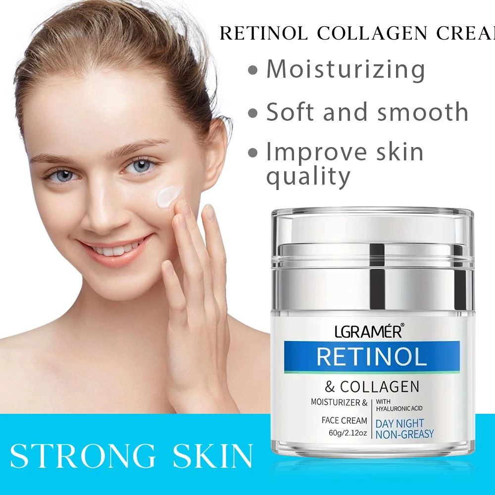 Retinol Day Night Dual Purpose Face Cream Enhances Skin Elasticity Quickly Absorbs Softens Smoothes Makes Skin More Energetic