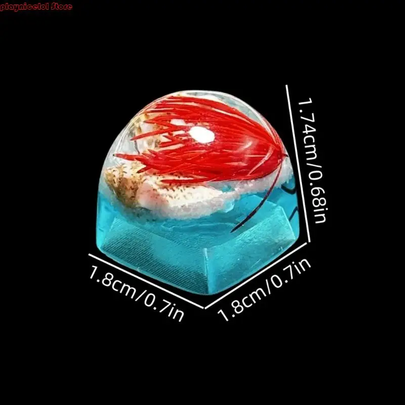 

E8BA полупрозрачная смола KeyCap Уникальная подводная сцена для механических клавиатур