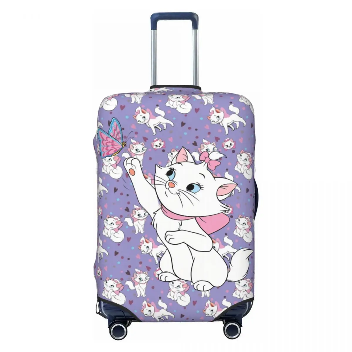 

Custom The Aristocats Marie Cat Luggage Cover Fashion Cartoon Kitten Suitcase Protector Covers Suit For 18-32 inch