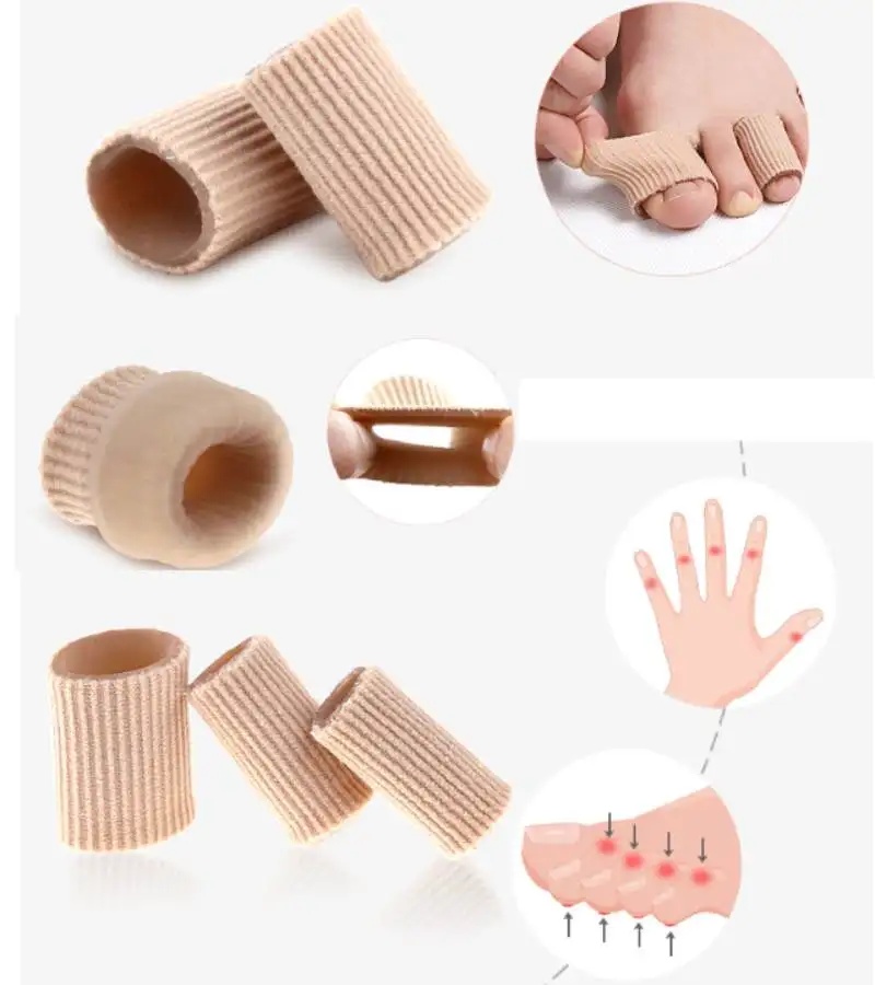 1/10/100pcs Toe Tube Toe Sleeves Soft Gel Toe Protectors for Corns Blisters Calluses Toes and Fingers Foot Care Tool 5