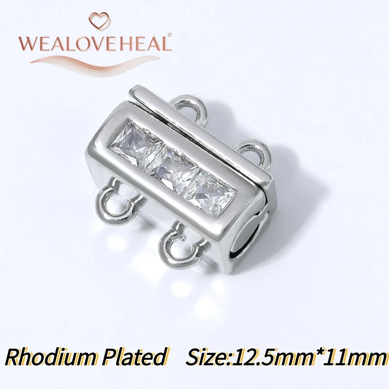 1 Stück 18K vergoldete Messing-Ovalbox mit Magnetverschluss und Mikro-Pavé-Zirkonia mit Edelstein für DIY-Halsketten, Armbänder und Schmuckherstellung – Detail 26