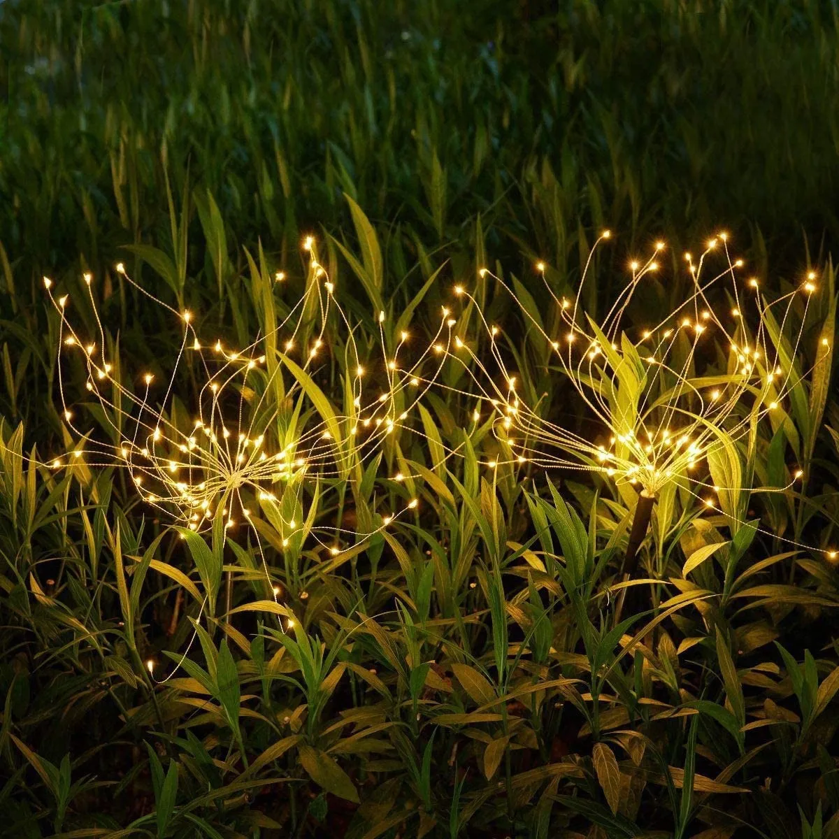 LED Solar Power Firework Lights Garden Decoration Fairy Lights Waterproof Outdoor Dandelion Lawn Lamp for Patio Garden Decor