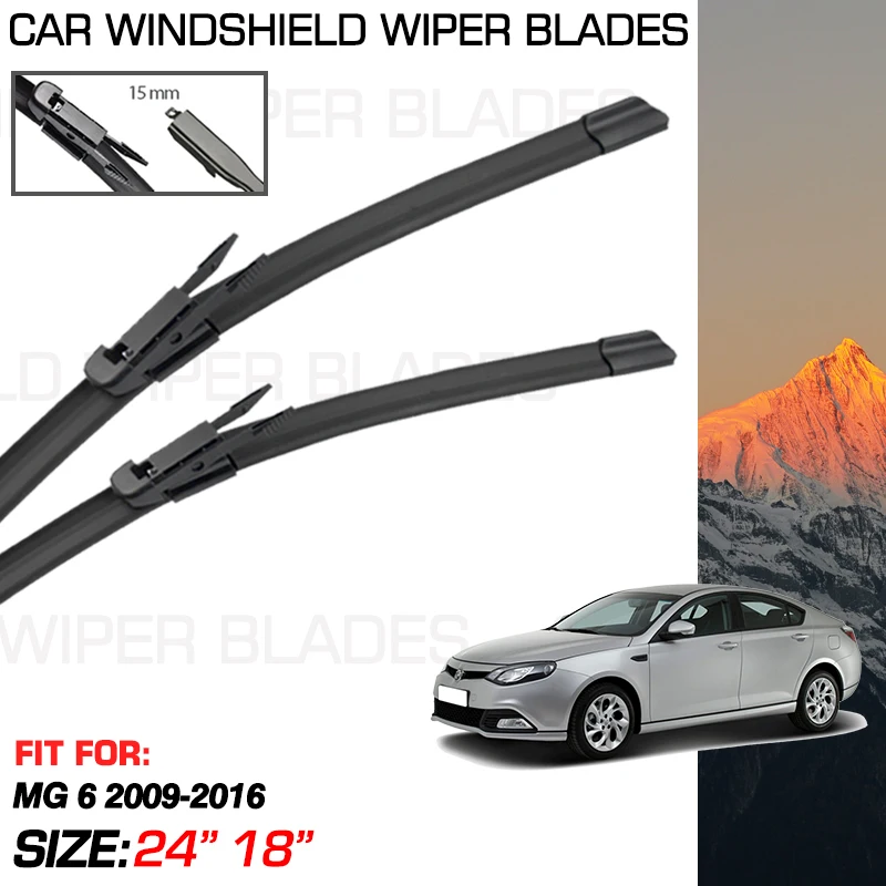 

Front Wiper Blades For MG 6 MG6 MK1 2009-2016 2015 2014 2013 2012 2011 2010 Car Accessories 2x Windshield Washer Brush Clening