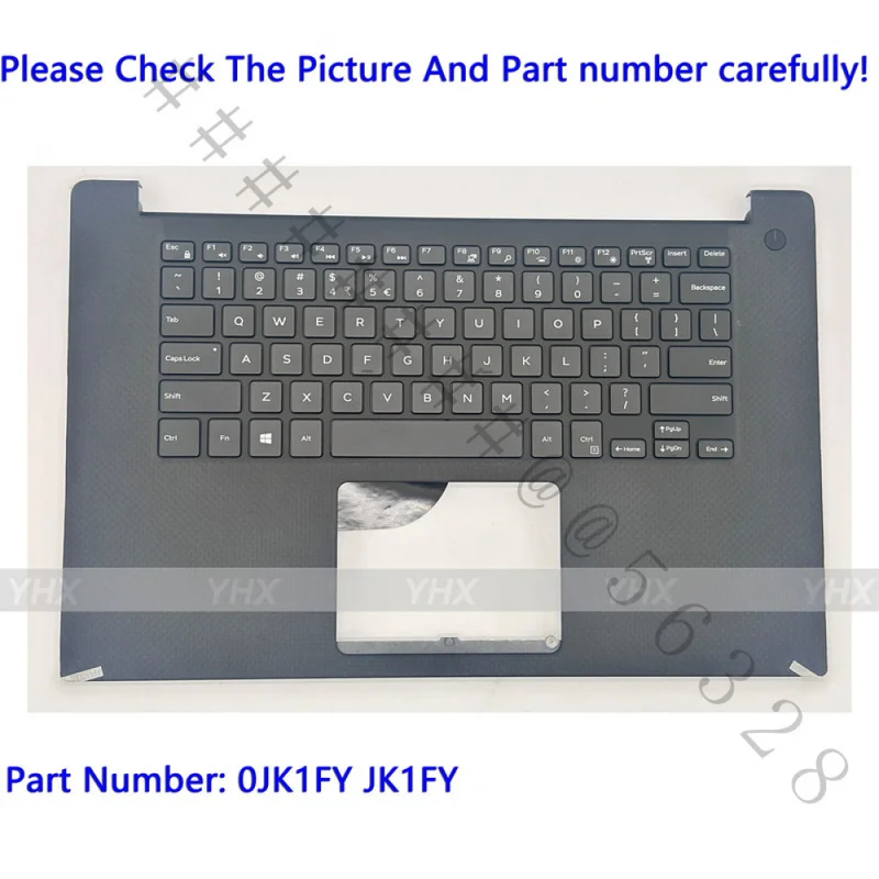 SS+New Black Palmrest With Keyboard PN 0JK1FY For Dell XPS 15 9550 Precision 5510 P56F Laptop Upper Housing Replacement Cover