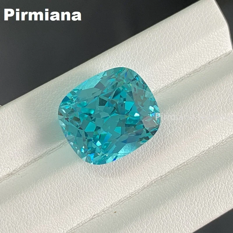 Pirmiana Hand Made Lab Grown Paraiba Sapphire Loose Synthetic Gemstones for Jewelry Making